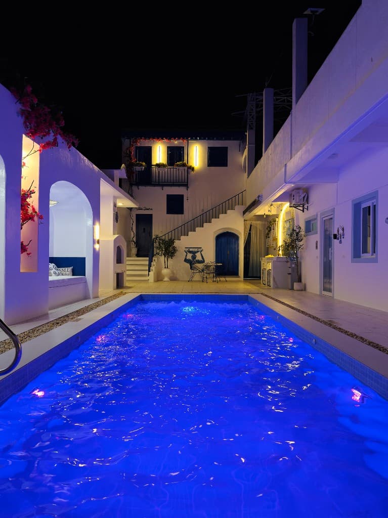Night Atrium Pool